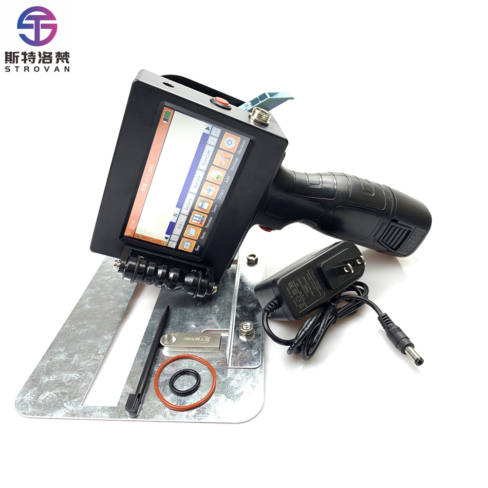Barcode Printer - Draagbare handheld batch barcode codeermachine inkjetprinter